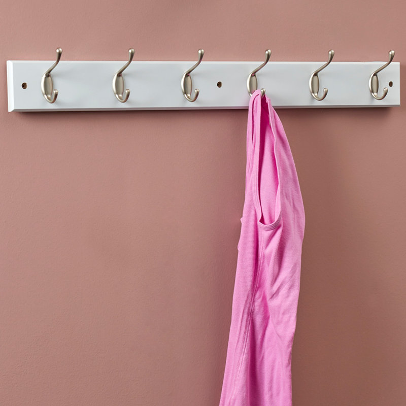 Ebern Designs Veneshia 27'' Wide 6 Hook Wall Mounted Coat Rack Wayfair